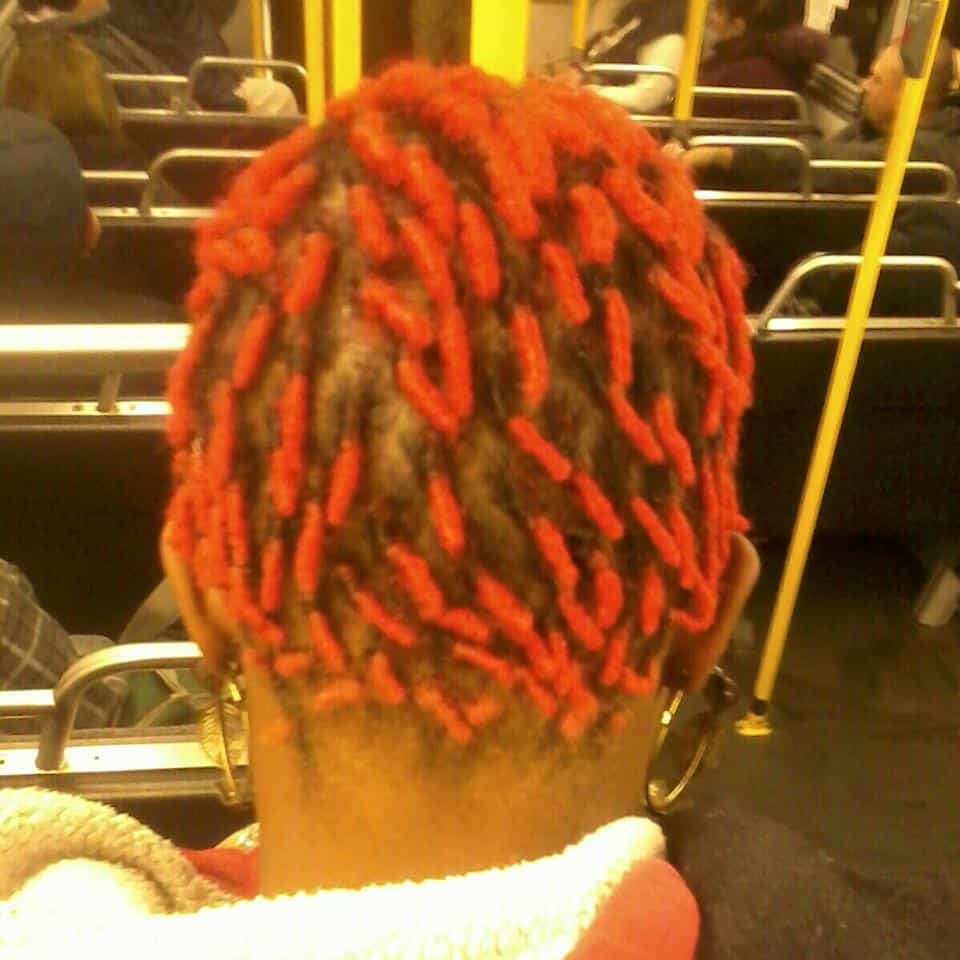 Flaming hot Cheetoh hair