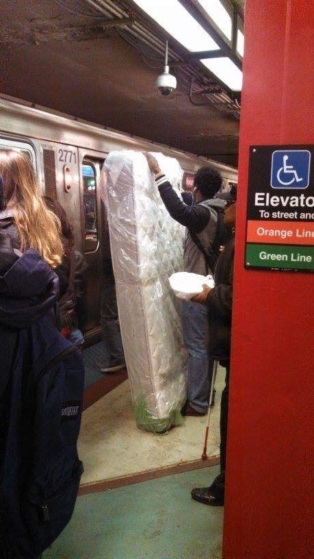 Rush hour train? Lemme move my mattress now