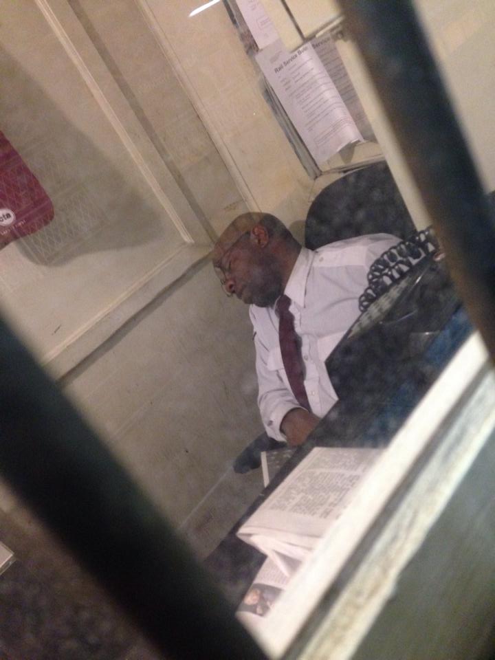 Passed out on the job @ Adams and Wabash