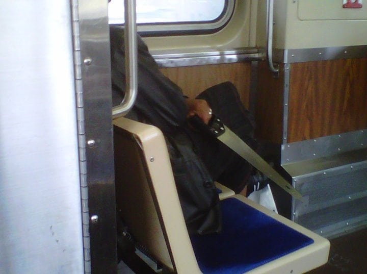 I SAW you on the train this morning