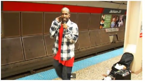 Awesome rapper at Jackson Red Line