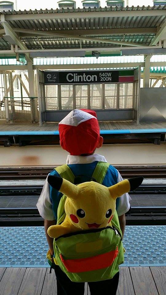 Ash Ketchum on his way to wrangle some Pokemon