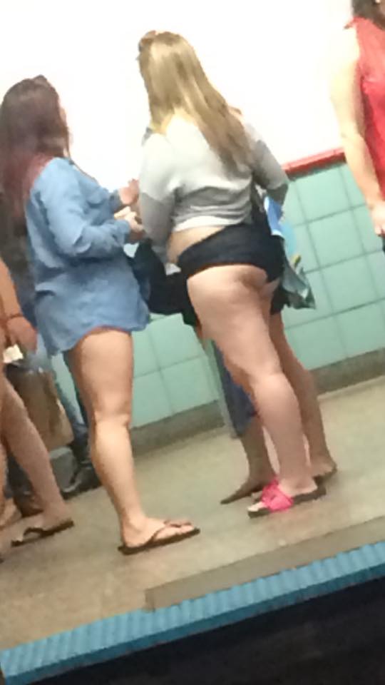 I heard of this new invention called shorts.  You can wear them over a swim suit on the way to the beach or pool