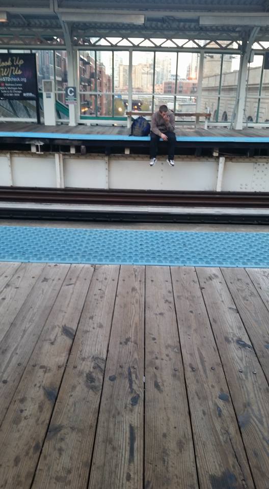 Not the best way to wait for the train