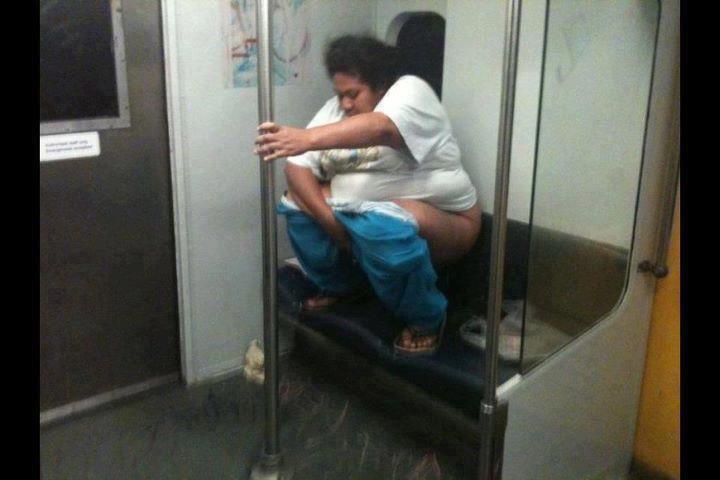 Just droppin a duece on the train – Not CTA