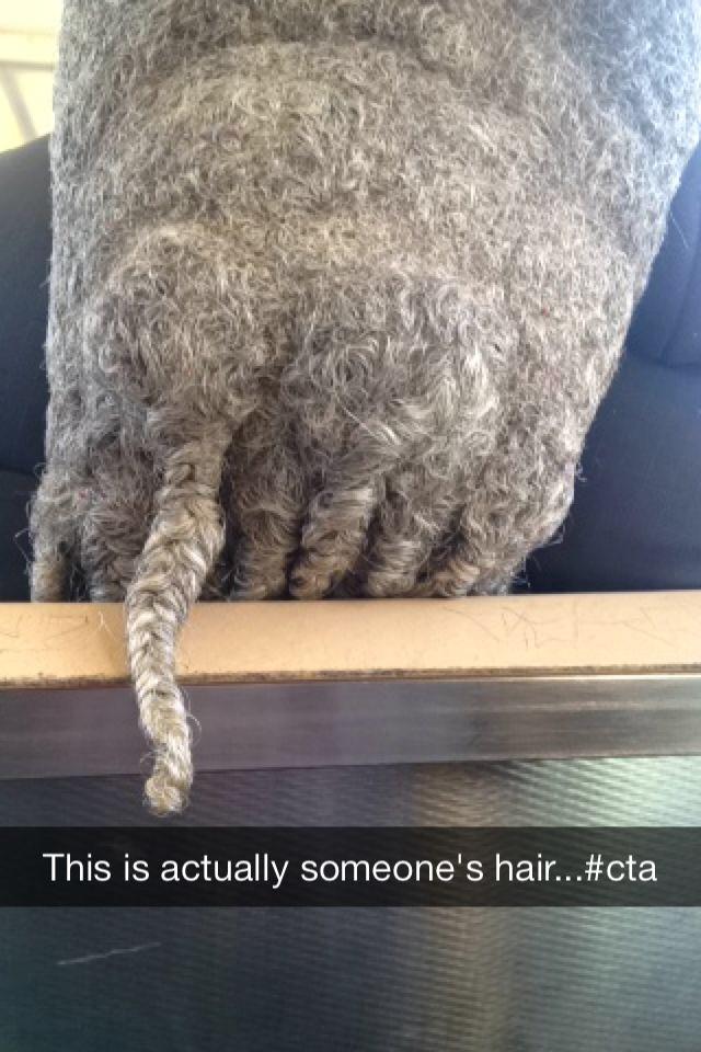Yes, that is someone’s hair